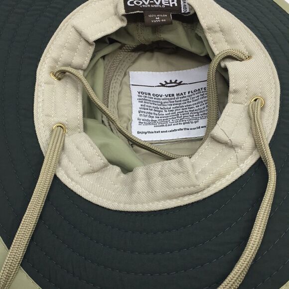 Cov-Ver Your World Nylon Canvas Breeze Floating Boating Hat Sz Medium - Picture 13 of 15